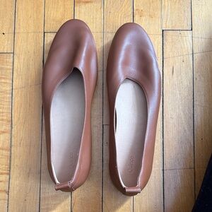 Quince Tan Leather Loafers